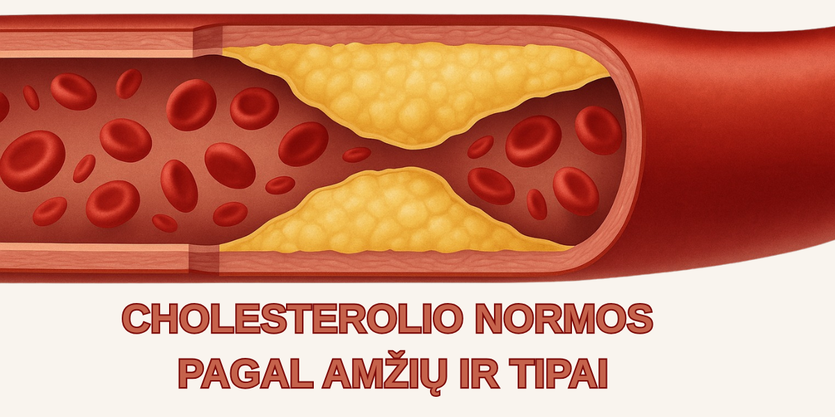Cholesterolio normos pagal amžių ir tipai
